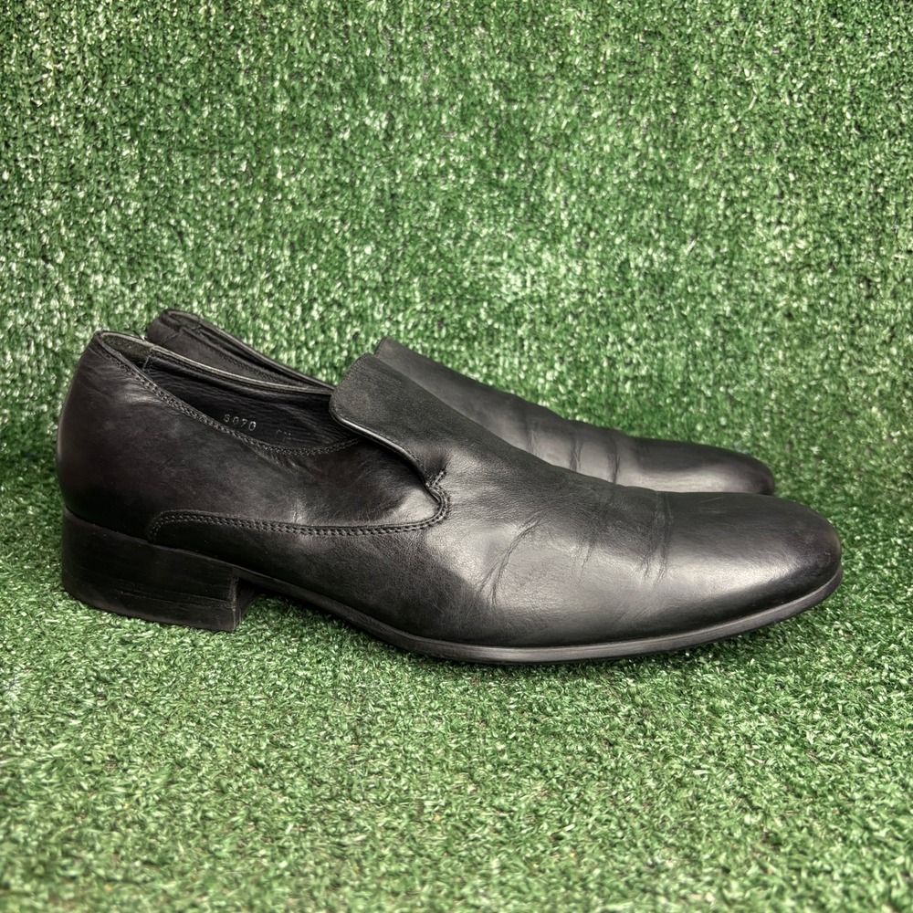 To Boot New York Adam Derrick Leather Loafers Slip On Dress Shoes Black Mens 9.5